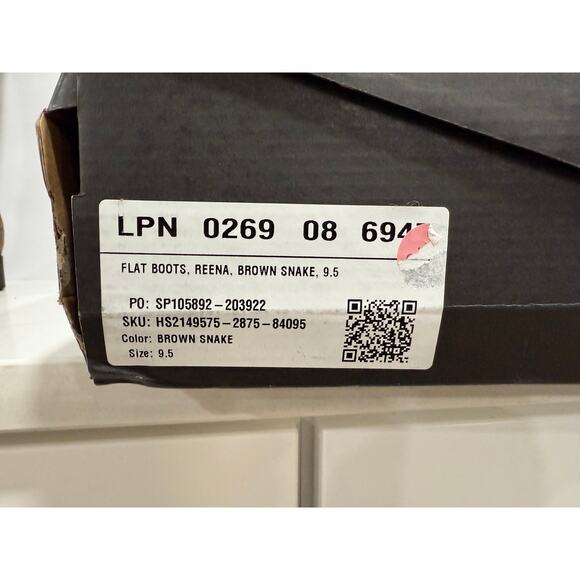 ShoeDazzle Reena Brown Snake Tall Boots Flat Knee High Faux Snakeprint Y2K 9.5 - Picture 11 of 11